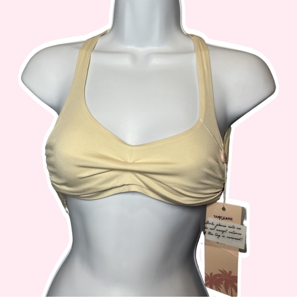 nwt beige bikini top
